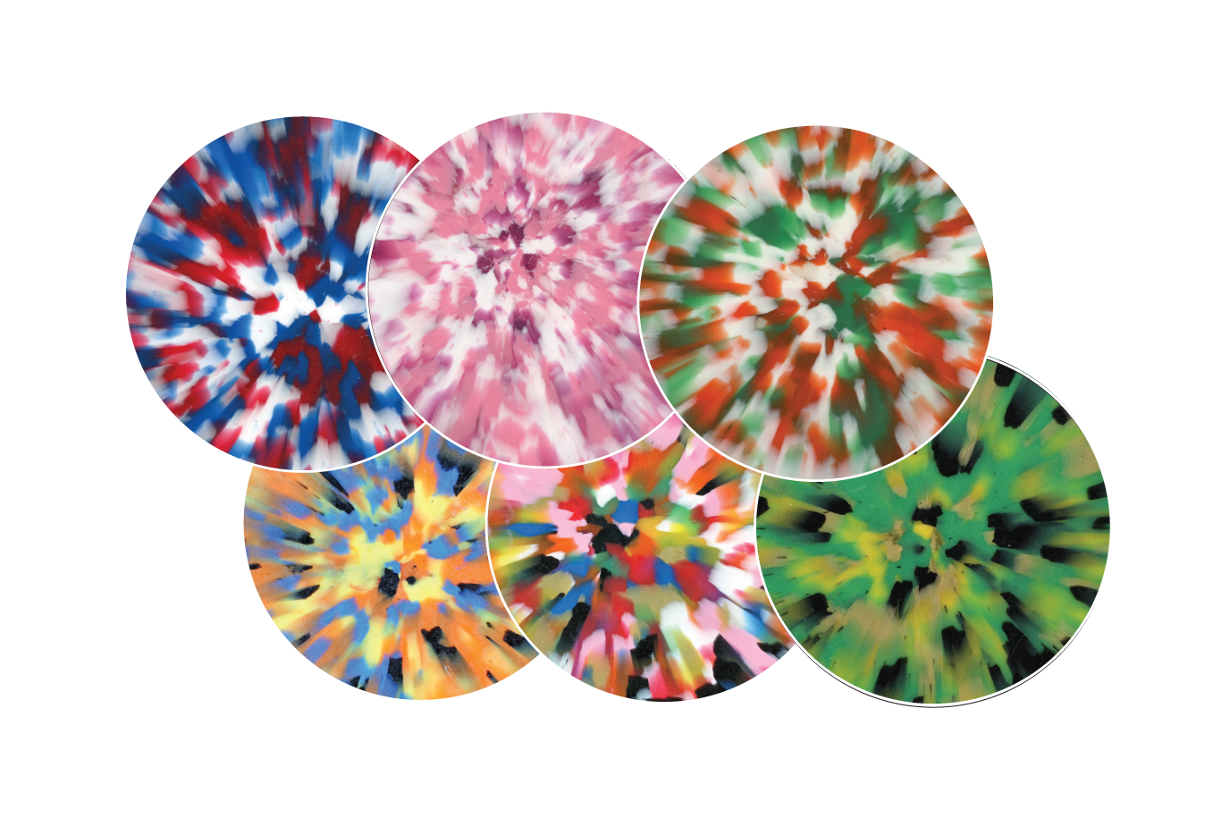 205-236R1: Assorted Round Tye Dye MG Material